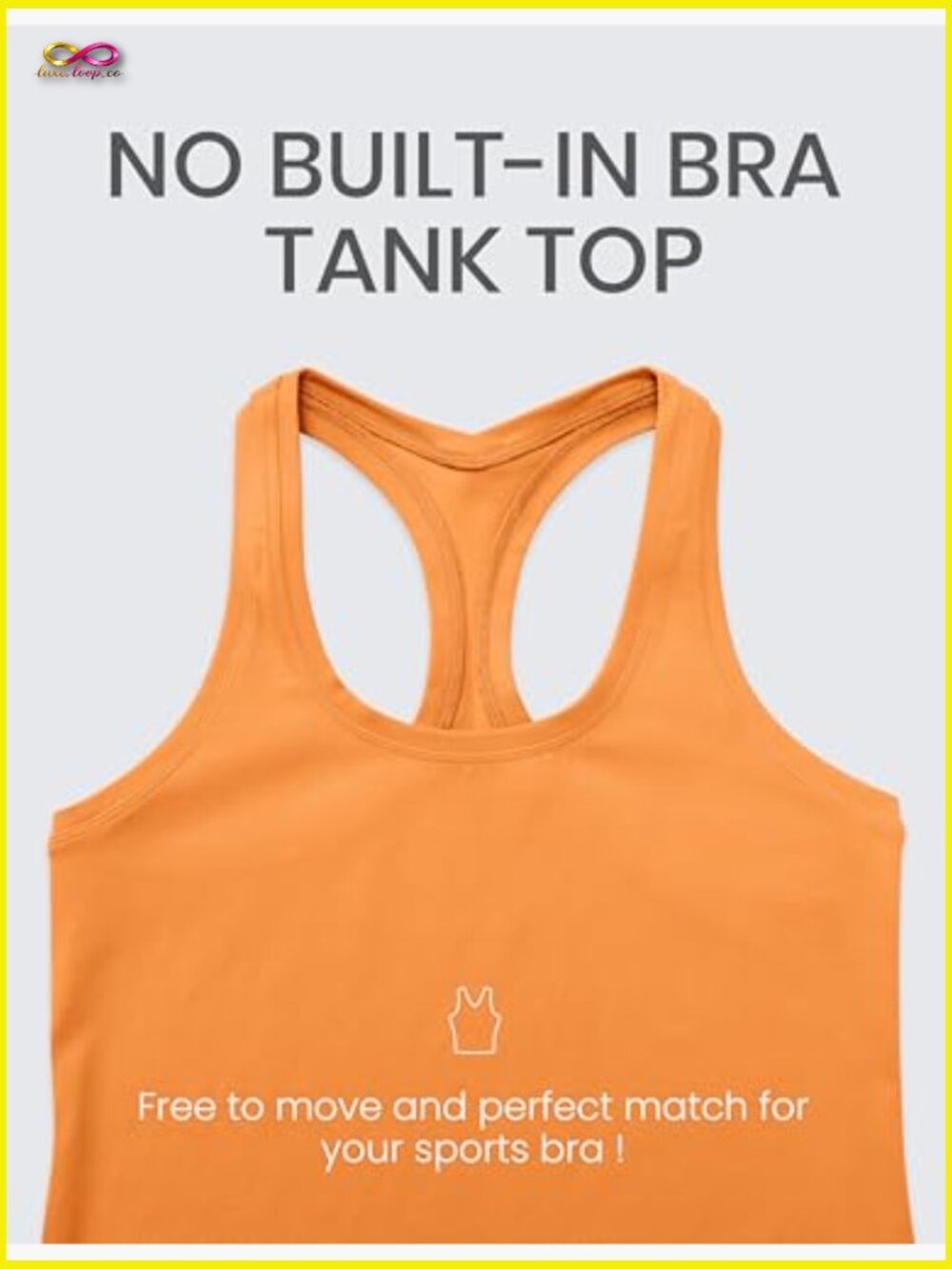 Racerback Tank Top for Women – Yoga Workout Camisole Tight Sleeveless - Picture 3 of 5